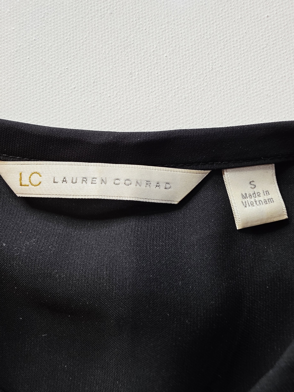 BUNDLE Talbots Red Dress Pants 10P & LC Lauren Conrad Black Tuxedo Blouse Small - Picture 7 of 8